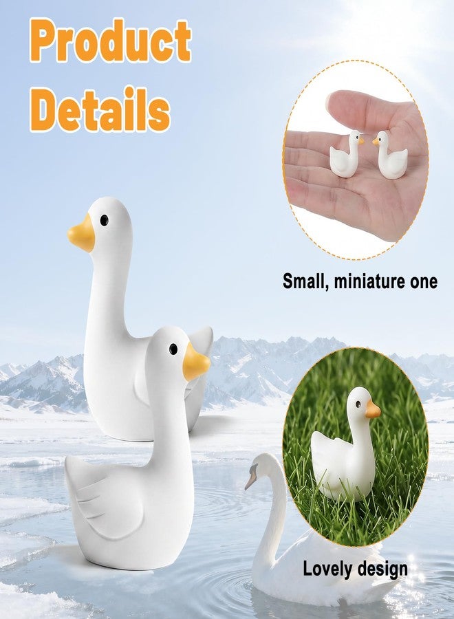 HaiFafafaing 90 Pcs Tiny Gooses, 0.7 Inch Mini Resin Goose for DIY Crafts - Image 3