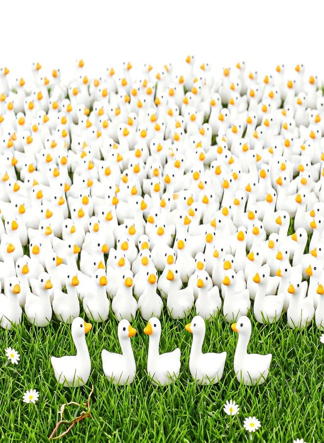 HaiFafafaing 90 Pcs Tiny Gooses, 0.7 Inch Mini Resin Goose for DIY Crafts - Image 1