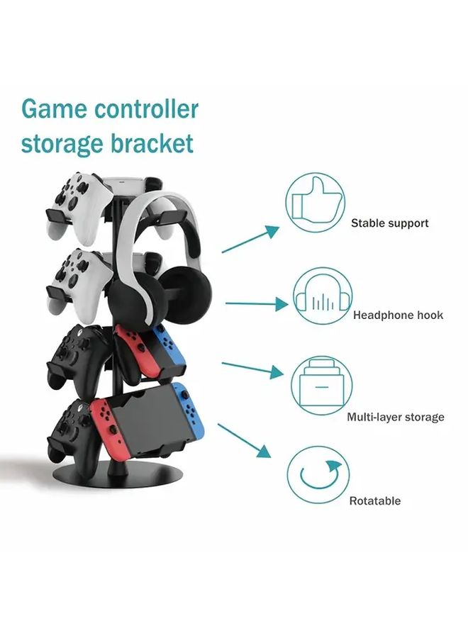 حامل تحكم دوار قابل للتعديل بأربع طبقات لـ PS4 و PS5 و Switch و Xbox - Image 3