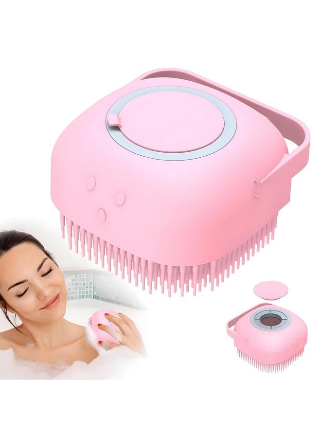 Best Soft Silicone Bath Brush with Shampoo/Shower Gel Dispenser - 2-in-1 Gentle Exfoliator & Massage Scrub for Men, Women & Kids | Reusable Body & Scalp Cleaning Brush | Perfect for Shower & Bath pack of 2 - Image 1
