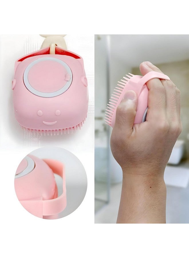 Best Soft Silicone Bath Brush with Shampoo/Shower Gel Dispenser - 2-in-1 Gentle Exfoliator & Massage Scrub for Men, Women & Kids | Reusable Body & Scalp Cleaning Brush | Perfect for Shower & Bath pack of 2 - Image 4