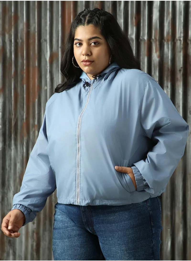 HIGH STAR Women's Grey Sky 100% Polyester Solid Jacket