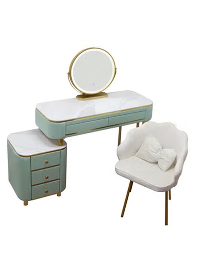 NKX Makeup Vanity Table Dressing Table Flip Mirror With Drawers And Chair 100 CM  - Image 1
