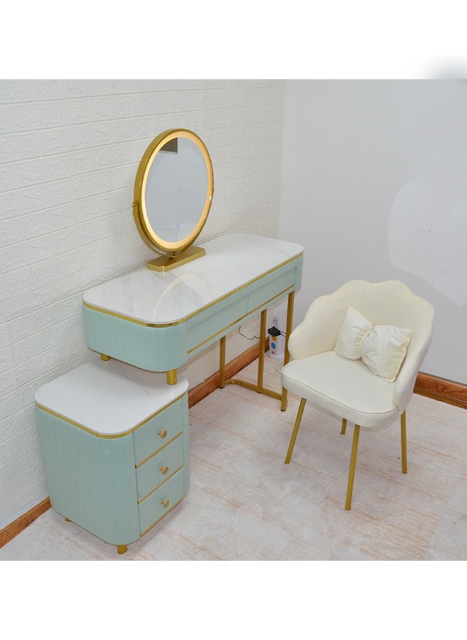 NKX Makeup Vanity Table Dressing Table Flip Mirror With Drawers And Chair 100 CM  - Image 2