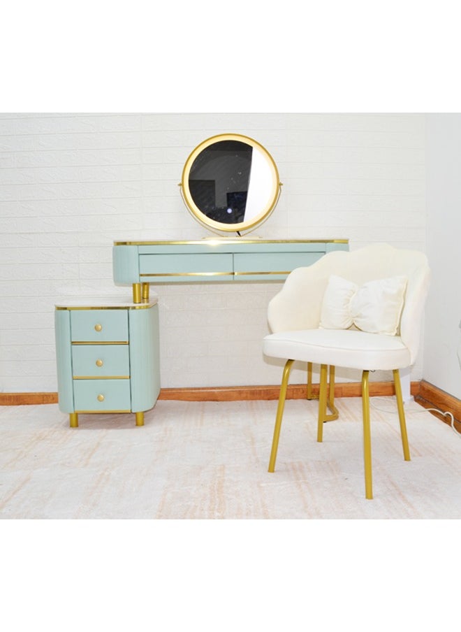 NKX Makeup Vanity Table Dressing Table Flip Mirror With Drawers And Chair 100 CM  - Image 4