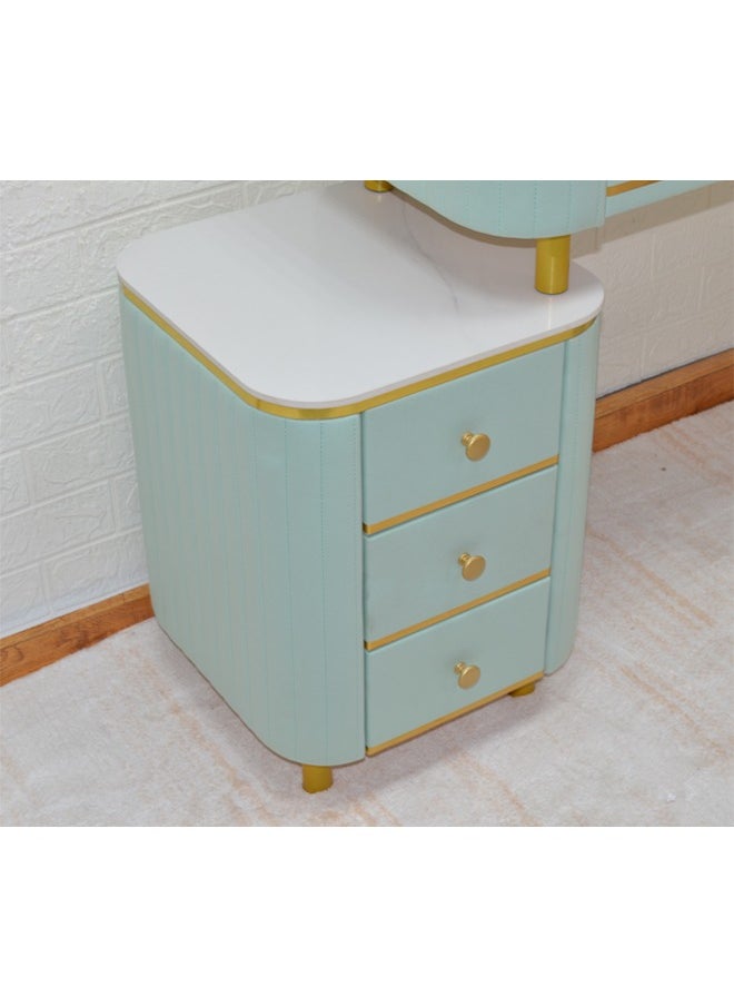 NKX Makeup Vanity Table Dressing Table Flip Mirror With Drawers And Chair 100 CM  - Image 5