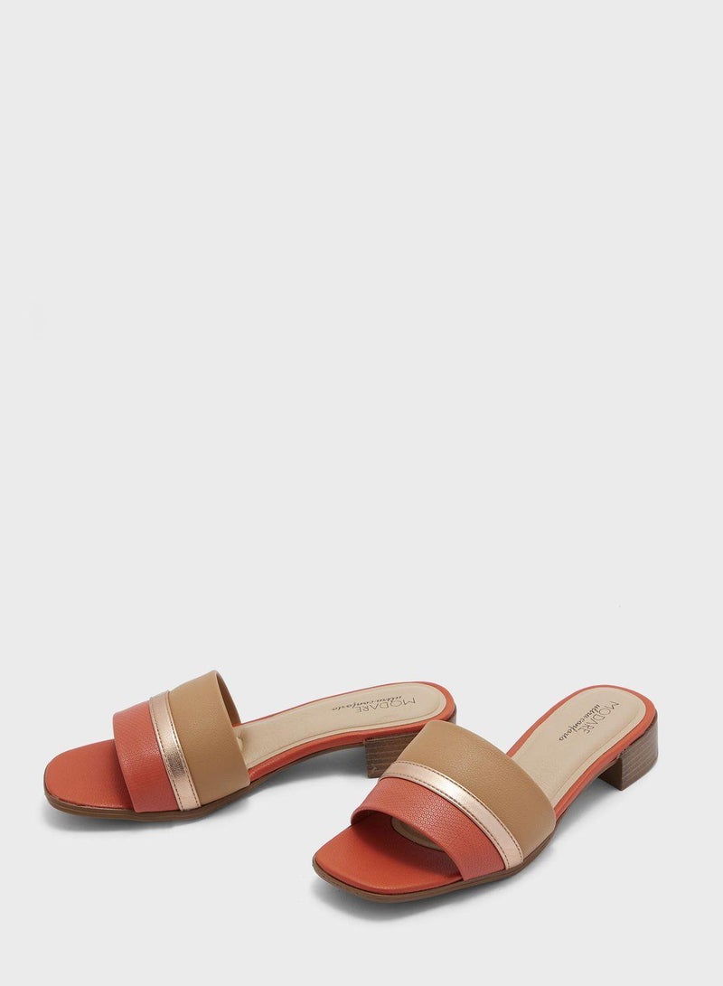 MODARE Mid Heels Sandals for Women – Sling Back Heel Sandals for Girls with Ankle Strap - Image 4