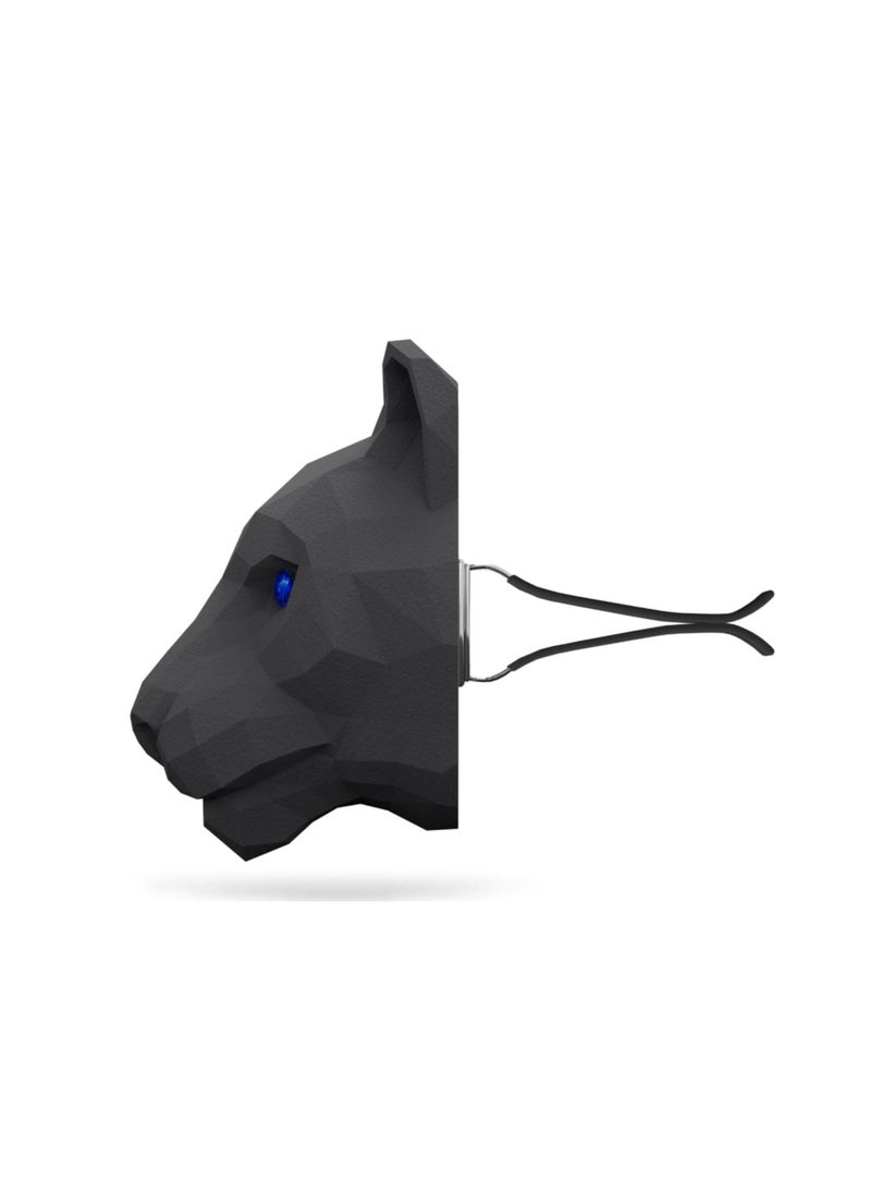 MEDORI Ceramic Car Air Freshener For Vent 3D Panther Head Silver Fleece Analogous to BLACK AFGANO a Fragrance With luxurious enchanting Aroma and Fragrance is made in France Pack of 2  - Image 4