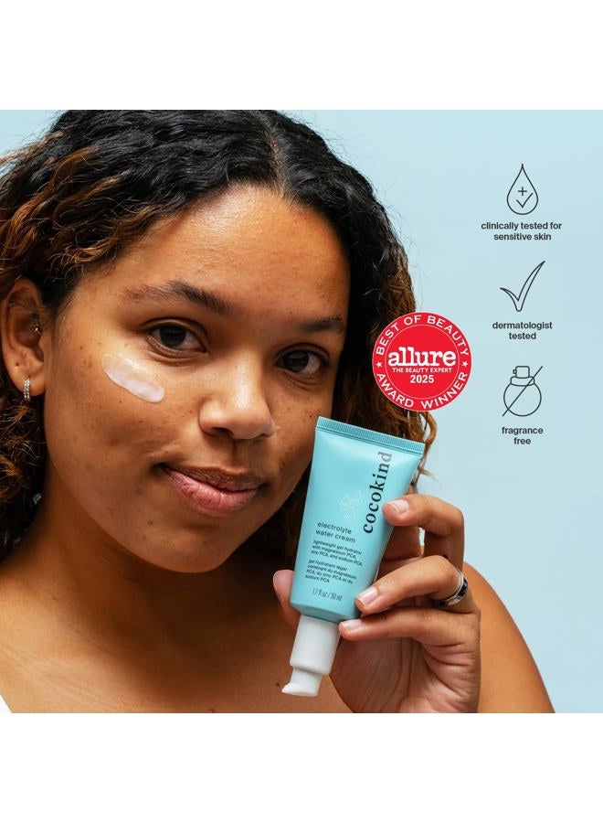 Cocokind Electrolyte Water Cream | Lightweight Water Gel Moisturizer | Balanced Hydrating Day Cream for All Skin Types | 1.7 Fl Oz - Image 2