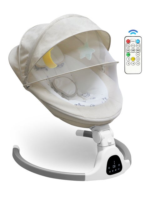 Baby Swing , Multi-Functional Baby Bassinet With Integrated Mosquito Net - 5 Sway Speeds , 3 Timer Settings, Bluetooth & Remote Control Built in lullabies For Newborn to Toddlers