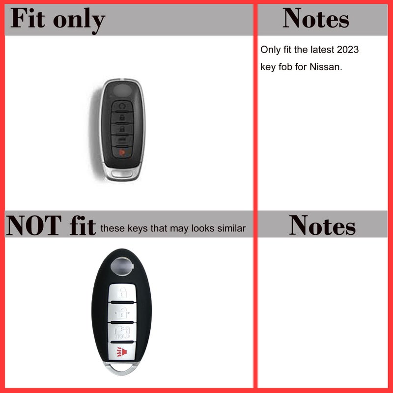Zorratin Zorratin TPU Remote Smart Key Fob Case Cover Protector for New Type Remote Key for Nissan Rogue Pathfinder X-Trail 2023 2024 285E3-7LA6A - Image 2