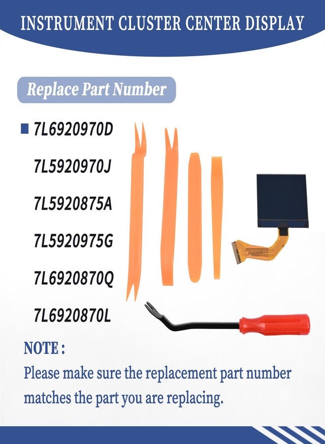 جيت فار واي شاشة عرض مركزية للوحة العدادات من Getfarway، رقم القطعة 7L6920970D، مناسبة لسيارات بورش كايين 955 و957، وفولكس فاجن طوارق (2003-2010). بديل للأرقام التالية: 7L5920970J، 7L5920875A، 7L5920975G، 7L6920870Q، 7L6920870L - Image 3