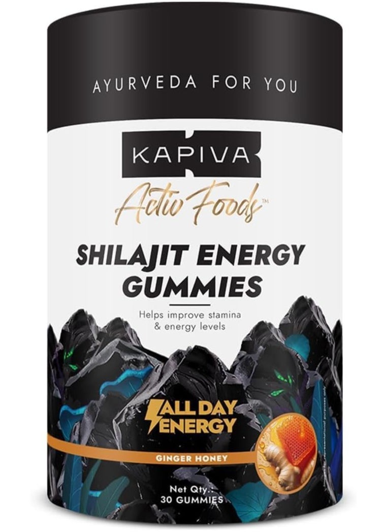 Kapiva Kapiva Himalayan Shilajit/Shilajeet Gummies (30 Count) | Ginger Honey Flavour | 225mg Shilajit/Gummy | NABL-Certified Shilajit Gummy | Boosts Energy Levels & Stamina | No Added Sugar | Gelatin Free  - Image 1