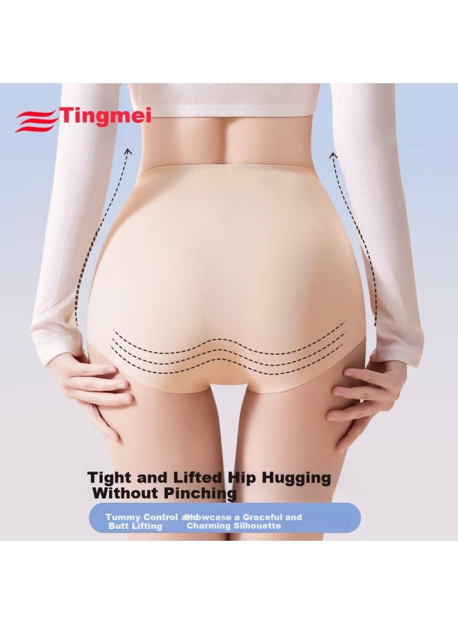 Gracewell Lightweight Abdomen Control Grade 7 Antibacterial Milk Fiber Seamless Hip-lifting Mid-waist Slimming Summer Thin Triangle Underwear - Image 4