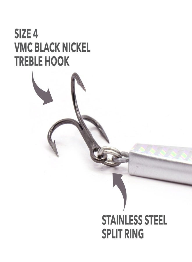 Clarkspoon Stick Jig 2 Pack Bonito Albies Bluefish Mullet and More (Silver Flash) - Image 2