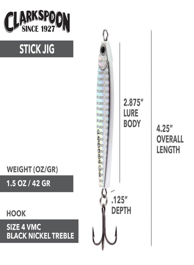 Clarkspoon Stick Jig 2 Pack Bonito Albies Bluefish Mullet and More (Silver Flash) - Image 4