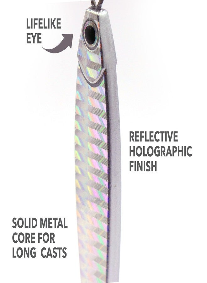 Clarkspoon Stick Jig 2 Pack Bonito Albies Bluefish Mullet and More (Silver Flash) - Image 3