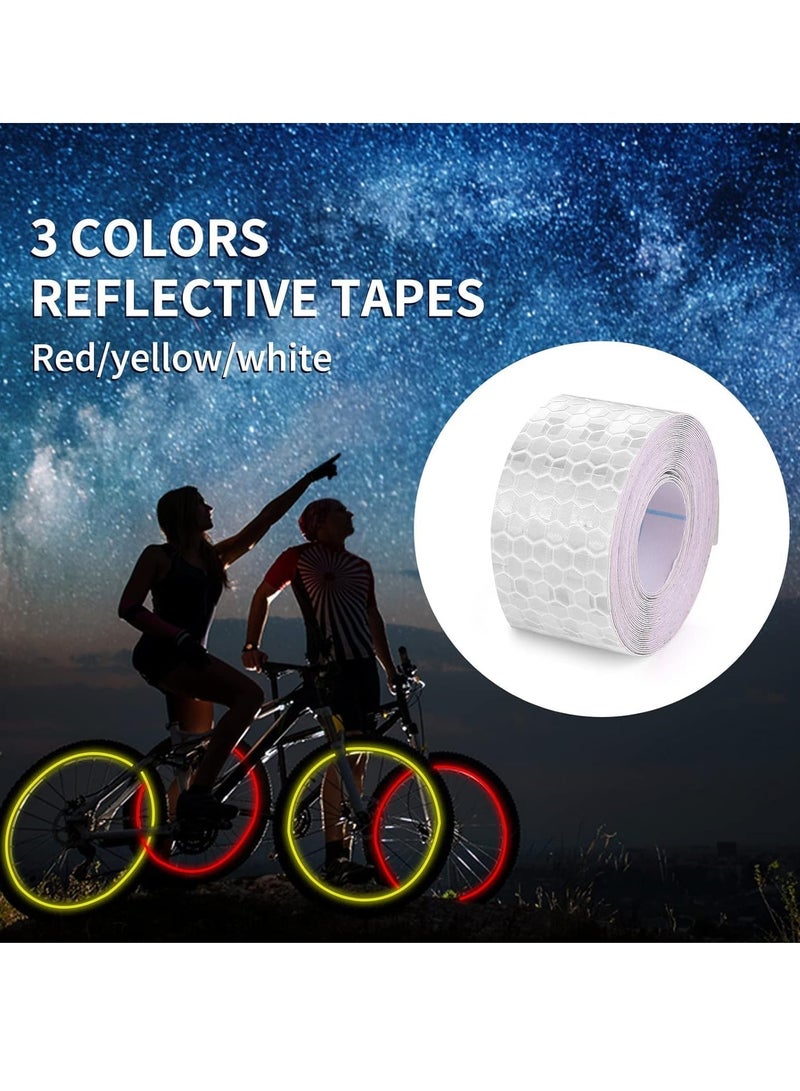 3 Rolls Reflective Tape Reflective Warning Tape Outdoor Waterproof Reflective Tape Nighttime Safety Stickers - Image 2