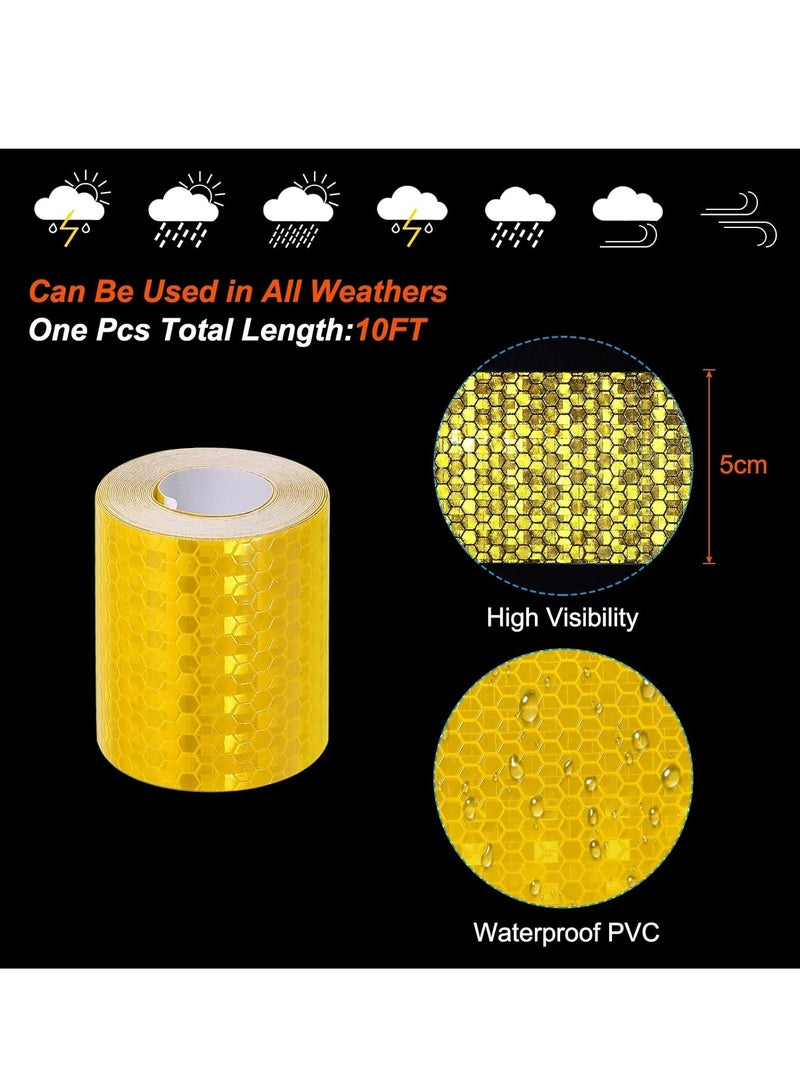 3 Rolls Reflective Tape Reflective Warning Tape Outdoor Waterproof Reflective Tape Nighttime Safety Stickers - Image 3