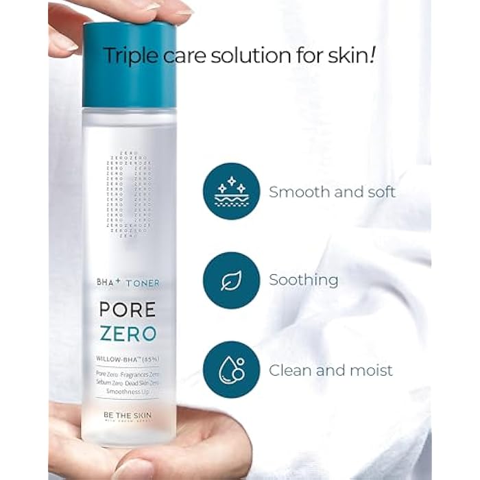 BE THE SKIN BHA+ Pore Zero Daily Exfoliating Toner - Pore Refining Korean Face Toner for Acne Prone Skin - Salicylic Acid for Pores and Sebum, 5.07 fl.oz. - Image 5