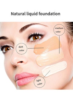 Julystar Liquid Foundation Concealer Long Lasting Moisturizing Oil Control BB Cream Soft Matte Professional Make-Up (Natural#02)  - Image 3
