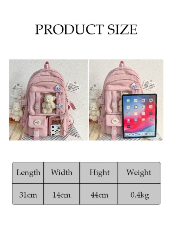 DUNISO Cute - Style Decoration Backpack | Plush Charms, Full of Cuteness - Image 4