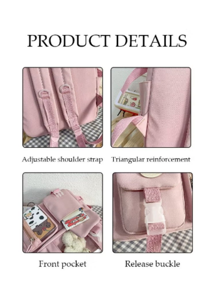 DUNISO Cute - Style Decoration Backpack | Plush Charms, Full of Cuteness - Image 3