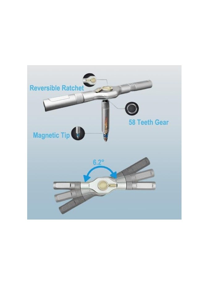 Soofam 24-in-1 Ratchet Screwdriver Set with Magnetic S2 Precision Bits, Detachable Handle, Ideal for Watch, Electronics, PC, Laptop, and DIY Repairs - Image 3