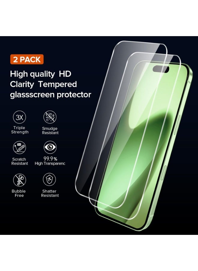 ELTRAZONE 3-in-1 Clear Case for Case 17 (6.3-Inch) with Camera Lens Cover & 2 Pack Tempered Glass Screen Protector – Slim Soft TPU Shockproof Anti-Scratch Silicone Protective Set - Image 3