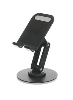 Phone Stand with 360° Rotation, One-Hand Operation, Dual Pole Support, and Ultra-Stable Design – No Shaking, Perfect for Hands-Free Viewing and Typing - Black