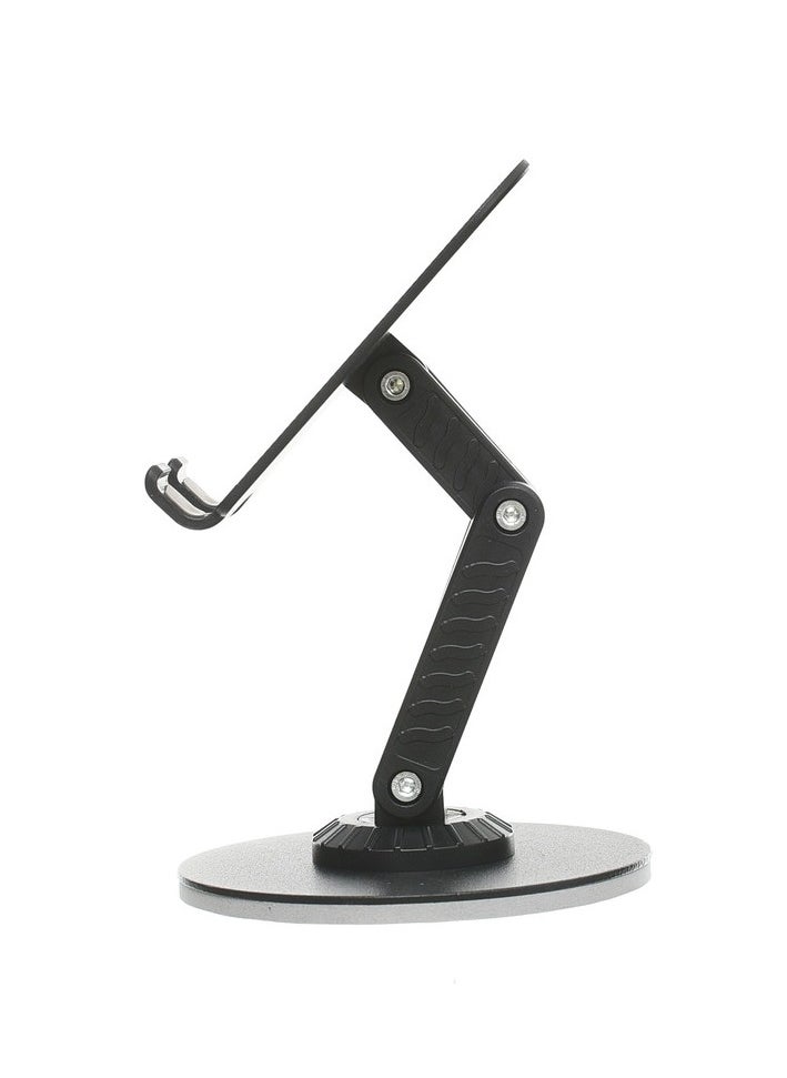 Generic - Phone Stand with 360° Rotation, One-Hand Operation, Dual Pole Support, and Ultra-Stable Design – No Shaking, Perfect for Hands-Free Viewing and Typing - Black - Image 1