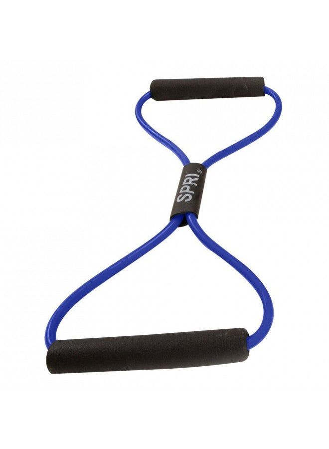 SPRI Ultra Toner Resistance Band Figure 8 Exercise Cord, Blue, Heavy - Image 1
