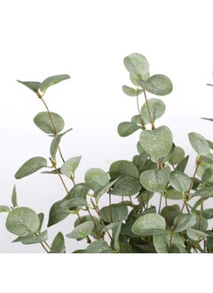 Generic 6 Pieces Artificial Plants Eucalyptus Stems Eucalyptus Leaf Spray In Green Greenery Stems Silk Plastic Plants Floral For Home Party Wedding Decoration  - Image 4