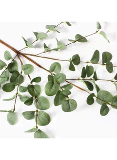 Generic 6 Pieces Artificial Plants Eucalyptus Stems Eucalyptus Leaf Spray In Green Greenery Stems Silk Plastic Plants Floral For Home Party Wedding Decoration  - Image 3