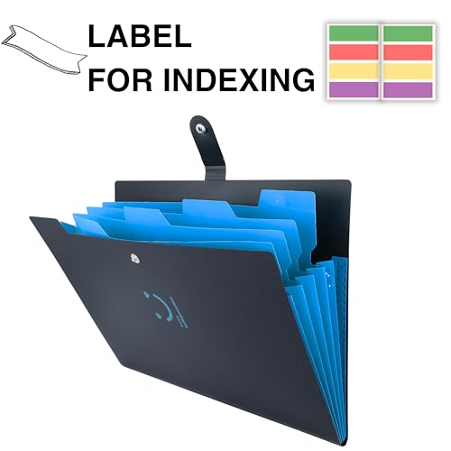 SPS 5 Pocket Expanding File Folder Smile Design - Fits A4 & Letter Size Document Organizer, Accordion File Folders, File Holder for Office, School & Home Use (Pack of 2) - Image 4