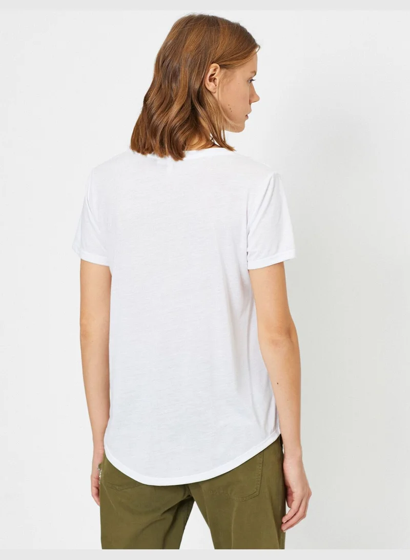 KOTON Sequin Detailed T-Shirt