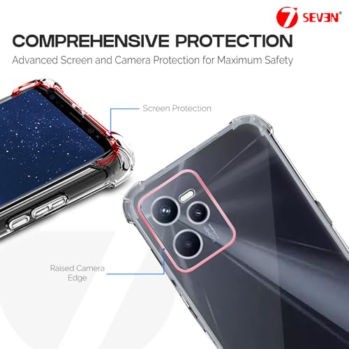 7-Seven 7SEVEN® Back Cover for Realme C35 | Narzo 50A Prime 4G Transparent Mobile Back Case Shock Proof Design Camera Edges Protection Crystal Clear Phone Case Silicon Soft TPU and Flexible Bumper Phone Cover - Image 3