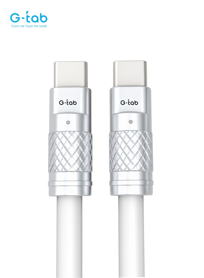 G-Tab GTCC03, 12A, 240W Fast Charging Liquid Silicone USB Type -C to C Cable for Laptop/iPhone/Android Phone/Samsung - Image 1
