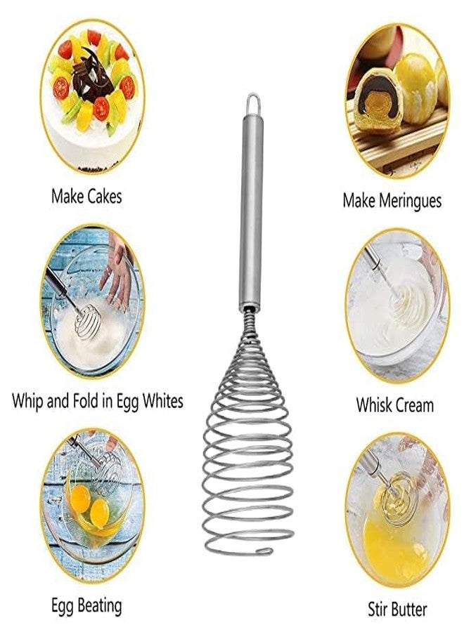 Nexellar Stainless Steel Egg Beater - 1 Pcs Mini Egg Blending with Handle, Hand Mixer Without Electricity Utensils for Kitchen, Blending, Whisking, Beating, Stirring (Pack of 1) - Image 5