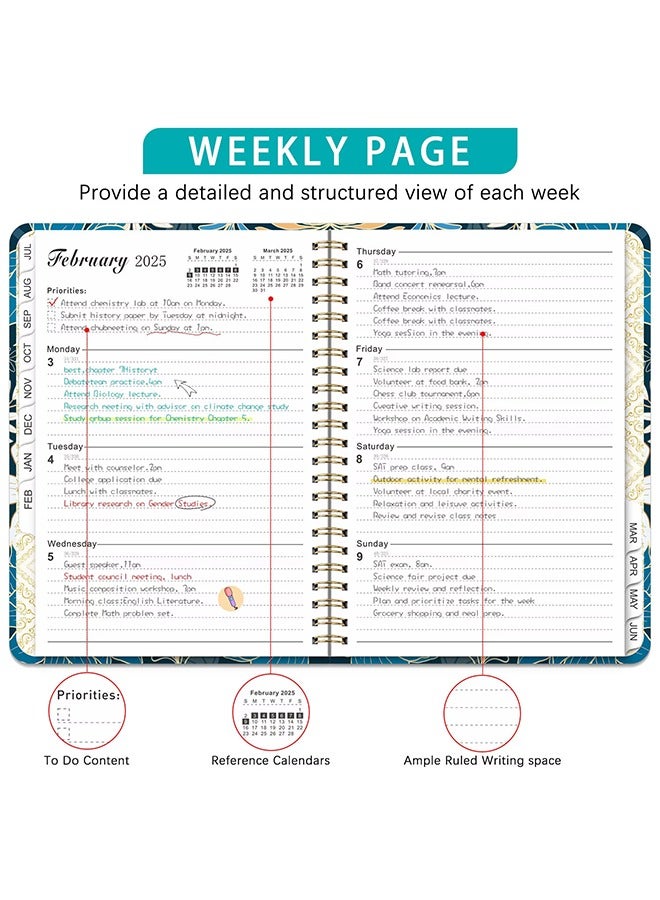 Generic Bview Art 2025 Weekly Planner English A5 Agenda PLANNER Coil Notebook  - Image 5