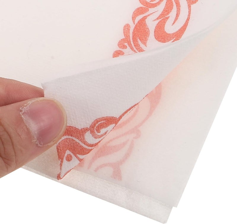 Cabilock Rose Gold Disposable Wedding Party Napkins, 50 Sheets Printed Folded Dinner Hand Towels for Wedding Banquets and Party Table Decor - Image 3