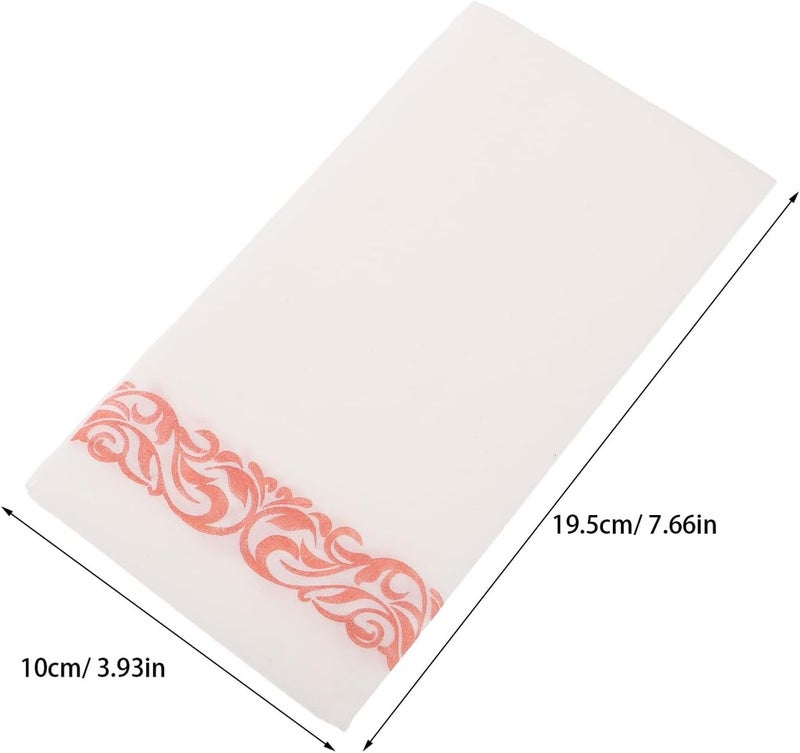 Cabilock Rose Gold Disposable Wedding Party Napkins, 50 Sheets Printed Folded Dinner Hand Towels for Wedding Banquets and Party Table Decor - Image 2