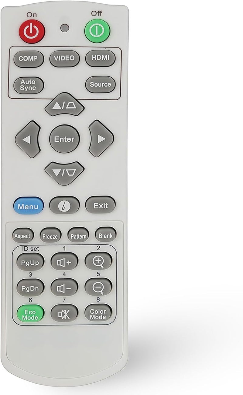 A-00010190 Replacement Projector Remote Control for ViewSonic LS921WU, PG603W, PG603X, PG605X, PG701WU, PG703W, PG703X, PG705HD, PG705WU, PG706HD, PG706WU, PG707W, PG707X, PS600W, PS600X - Image 1