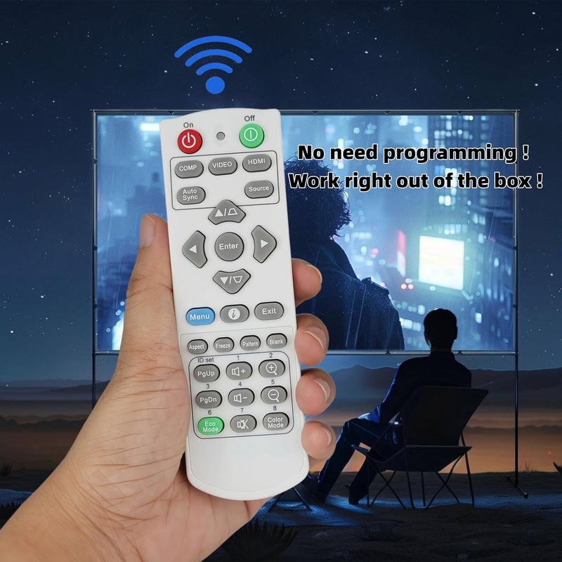 A-00010190 Replacement Projector Remote Control for ViewSonic LS921WU, PG603W, PG603X, PG605X, PG701WU, PG703W, PG703X, PG705HD, PG705WU, PG706HD, PG706WU, PG707W, PG707X, PS600W, PS600X - Image 2