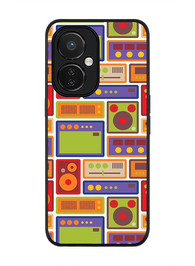 Stylizedd Rugged Black edge case for Nord CE 3 Lite Slim fit Soft Case Flexible Rubber Edges Anti Drop TPU Gel Thin Cover - Retro Equipment - Image 1