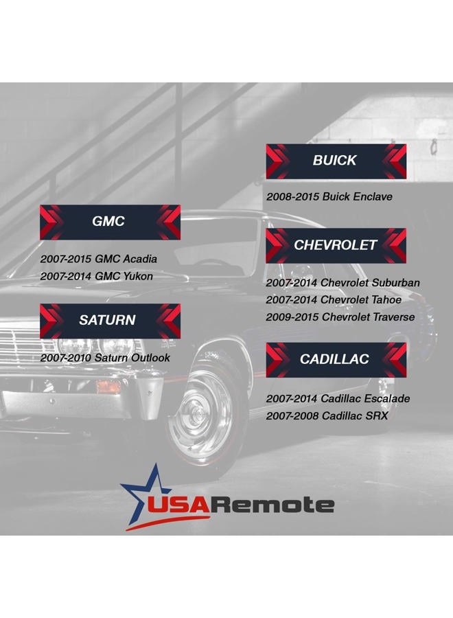 USARemote جهاز تحكم عن بُعد للدخول بدون مفتاح مع مفتاح الإشعال يناسب شيفروليه سوبربان تاهو ترافيرس / جي إم سي أكاديا يوكون / كاديلاك إسكاليد SRX / بويك إنكلايف / ساتورن أوتلوك (OUC60270، OUC60221) - Image 4
