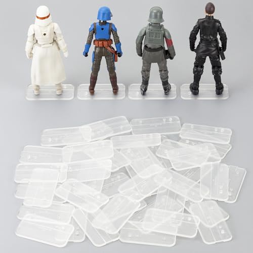 FIGURESLAB Star Was Black Series 6 inch Action Figure Stand 112 Scale Original Support Display Feet Stands with Peg Figures Toy Organizer Bases Holder Accessories MultiPegs Square 32Packs - Image 1