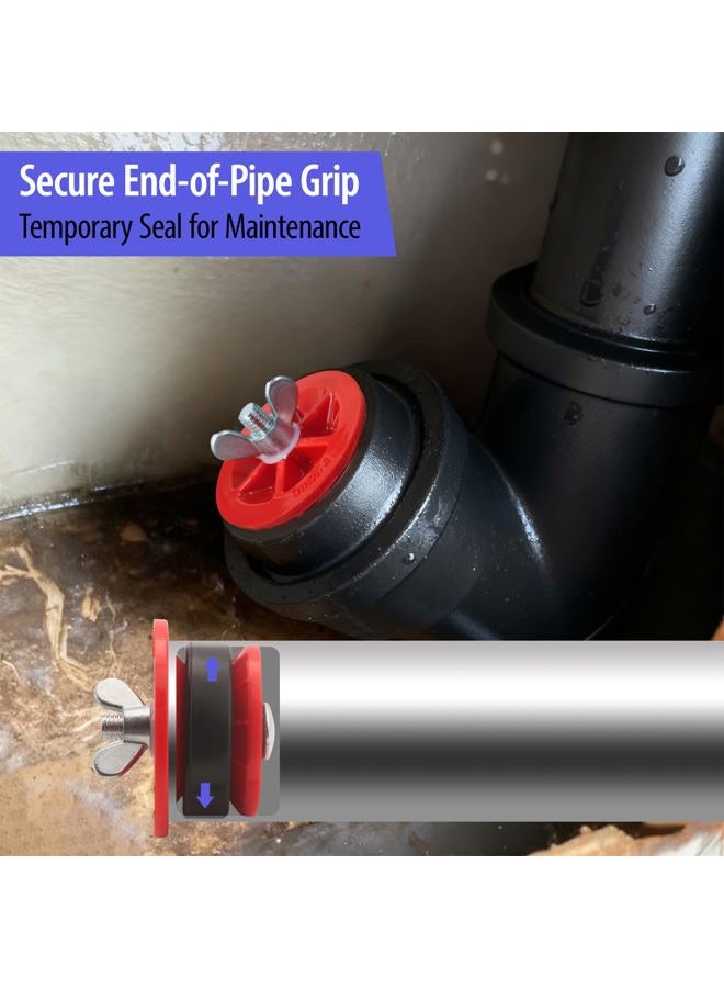 shiguan Mechanical End-of-Pipe Gripper Plug Set, 1.5" & 2" Pipe Test and Temporary Sealing for Plumbing - Image 4