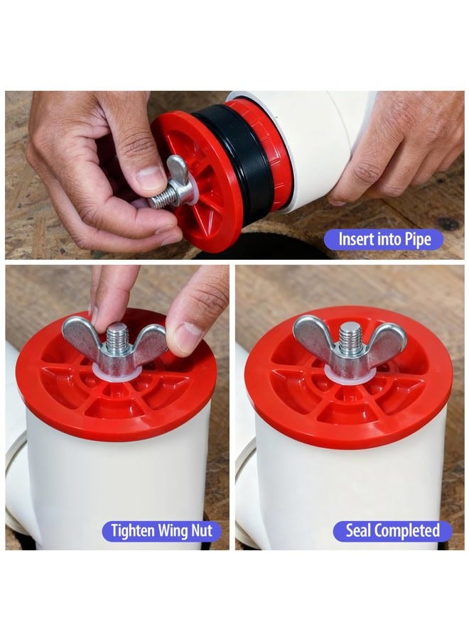 shiguan Mechanical End-of-Pipe Gripper Plug Set, 1.5" & 2" Pipe Test and Temporary Sealing for Plumbing - Image 5