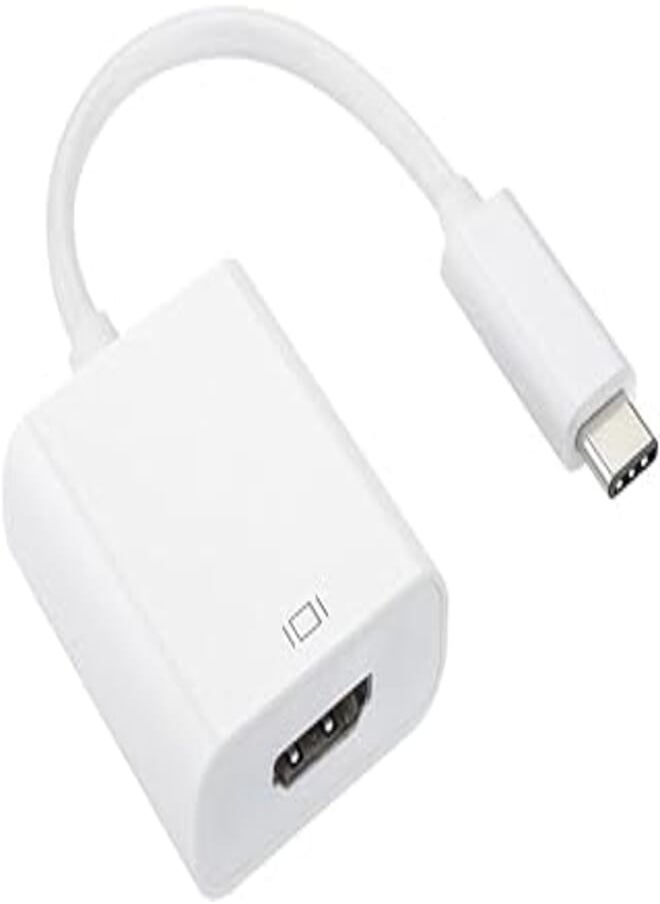Generic - USB 3.1 Type C Male to HDMI Female Adapter Connector Cable 1080P HDTV White - Image 1